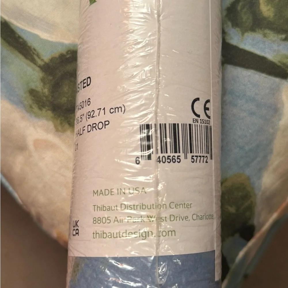 Thibaut Wanderlust Tivoli Wallpaper & Matching Designer Pillow Covers